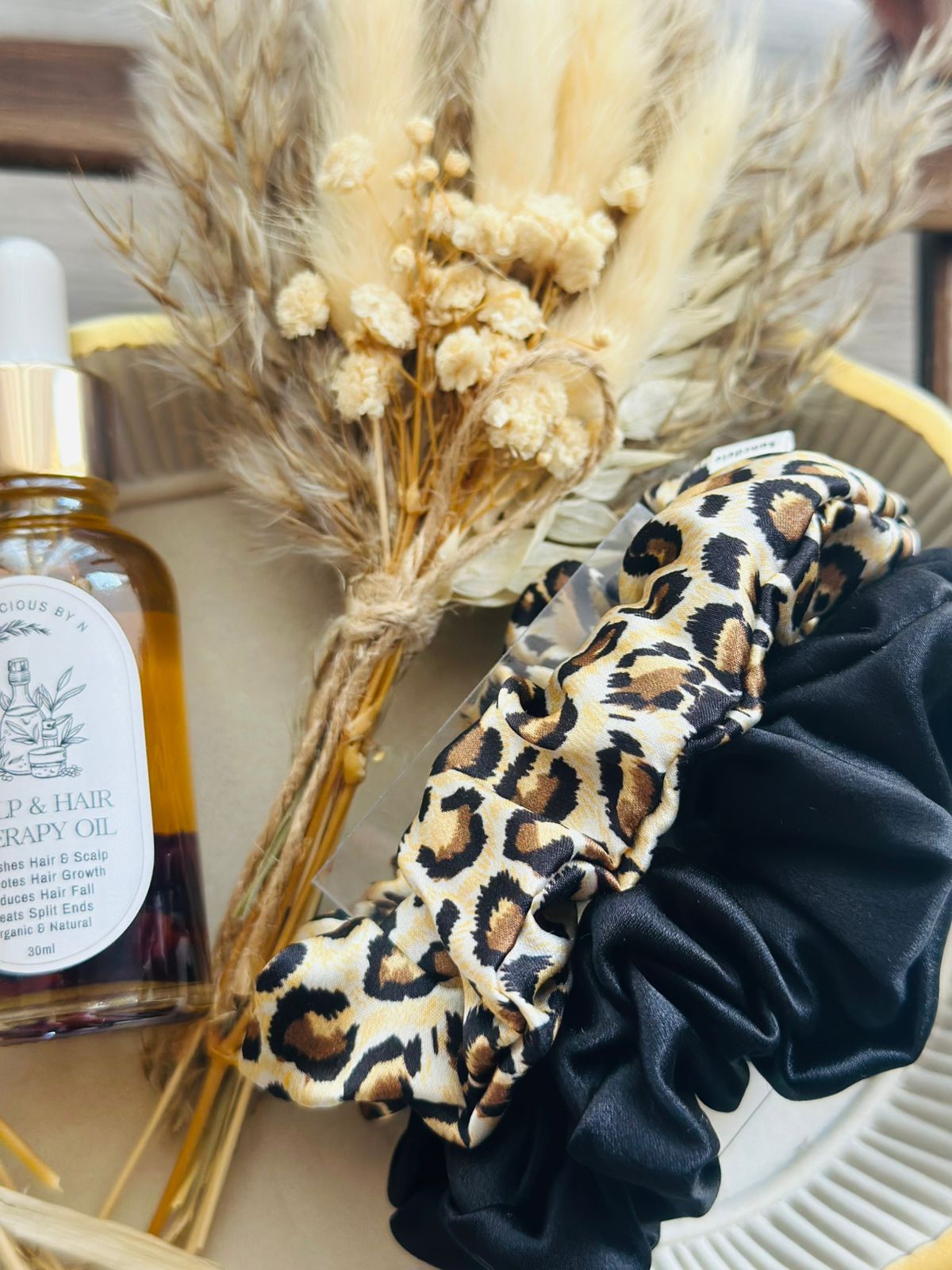 100% Luxurious Mulberry Silk Scrunchies - Printed - Image 2